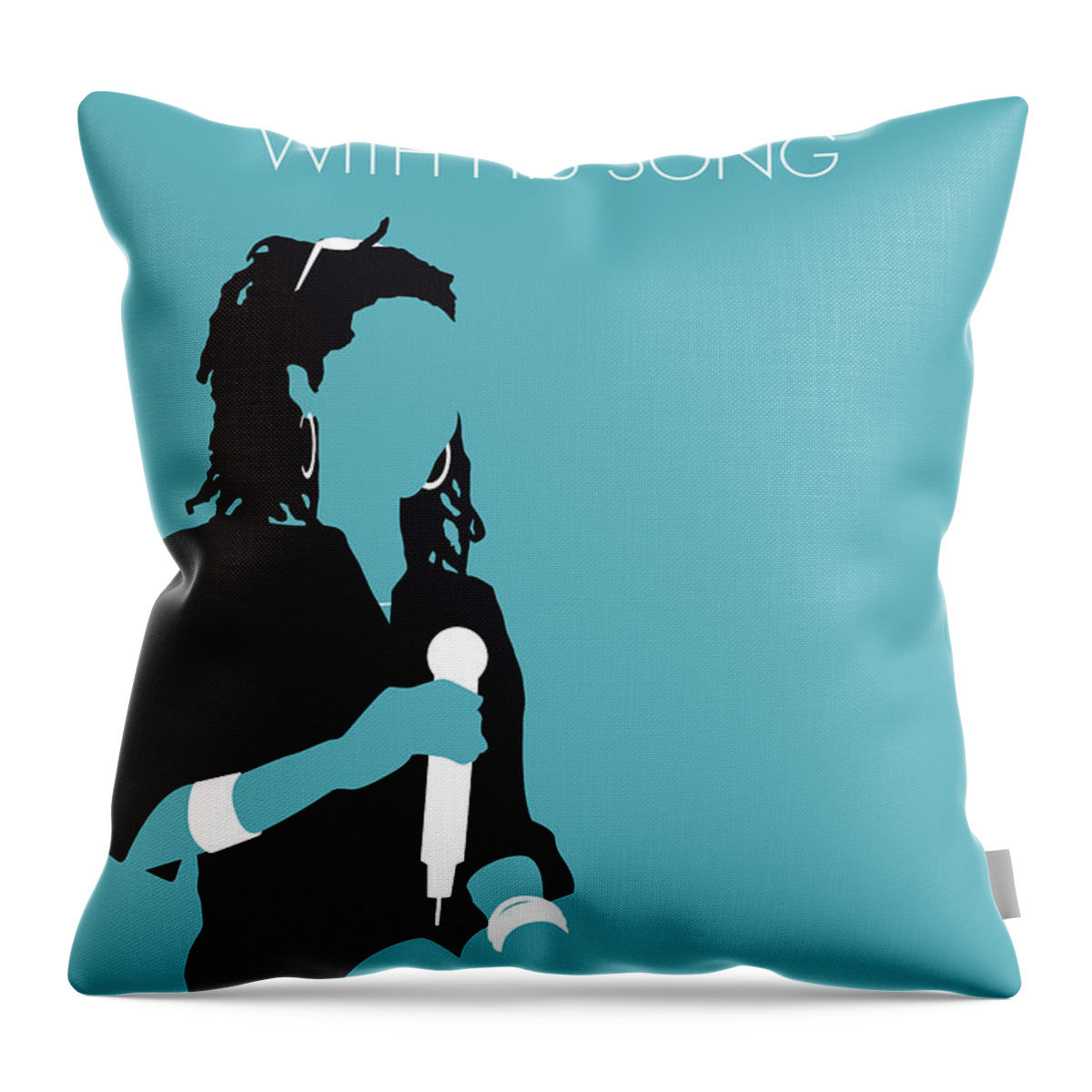Lauryn Throw Pillow featuring the digital art No195 MY Lauryn Hill Minimal Music poster by Chungkong Art