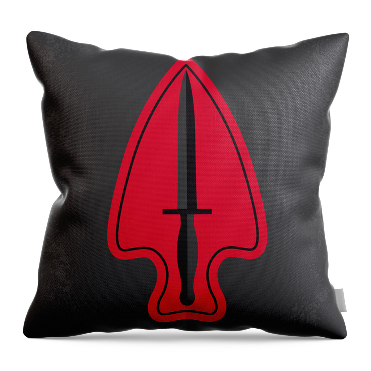 The Delta Force Throw Pillow featuring the digital art No493 My The Delta Force minimal movie poster by Chungkong Art
