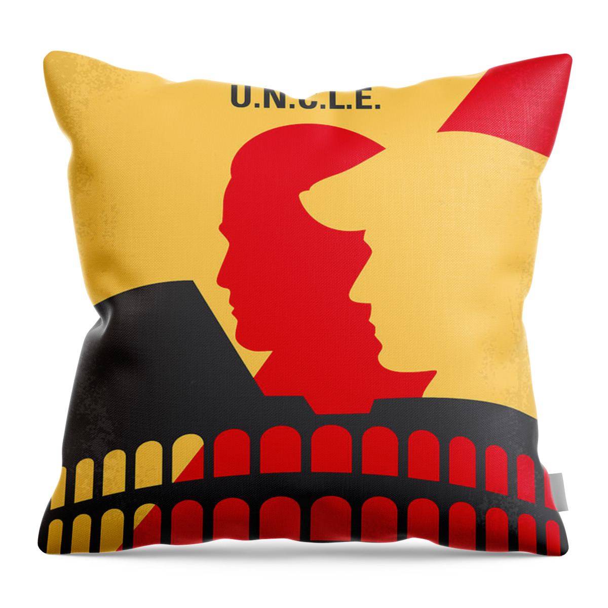 Man From Uncle Throw Pillow featuring the digital art No572 My Man from UNCLE minimal movie poster by Chungkong Art