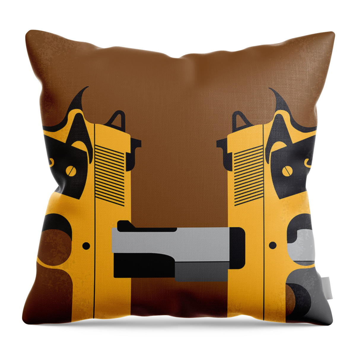 Face Off Throw Pillow featuring the digital art No576 My Face Off minimal movie poster by Chungkong Art
