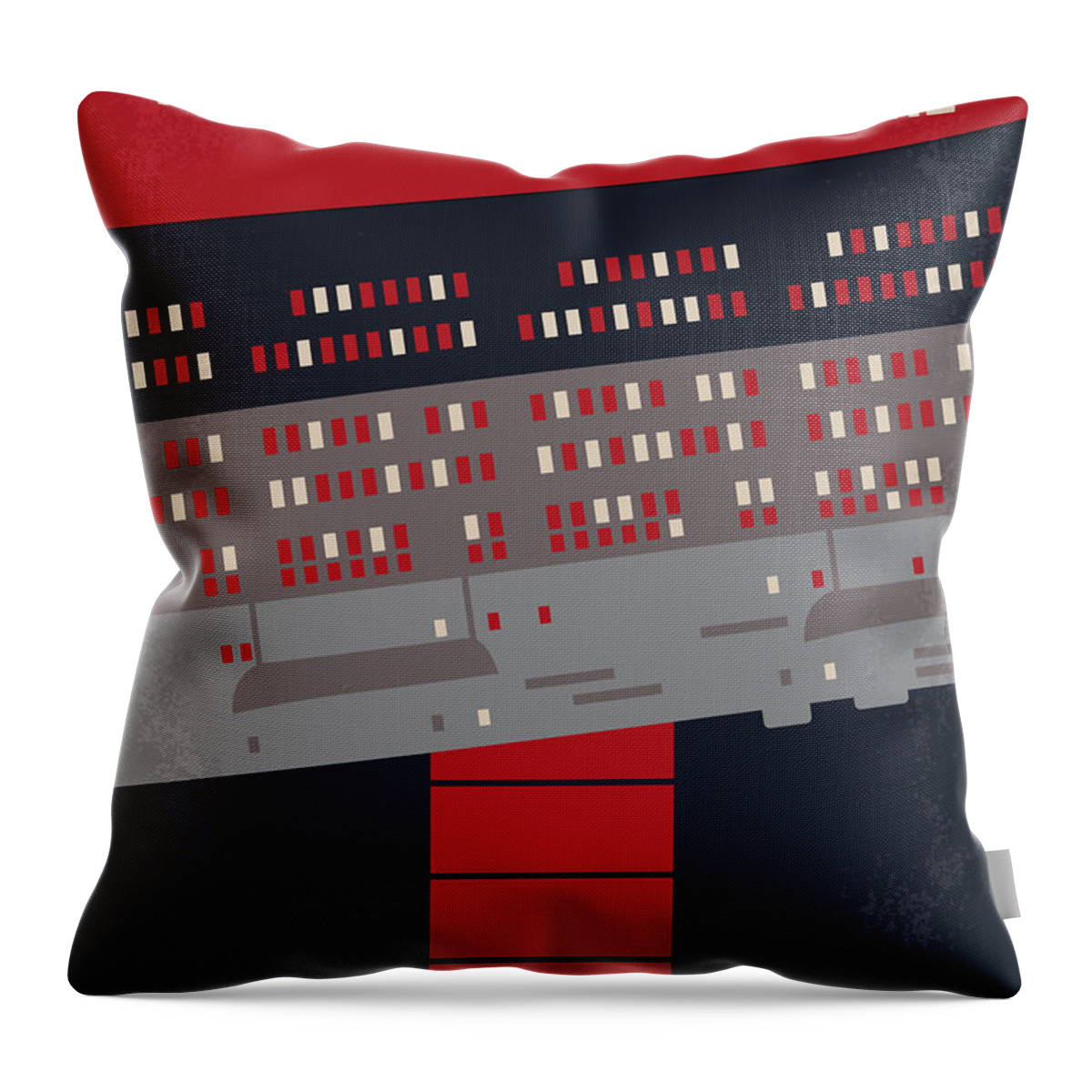 The Poseidon Adventure Throw Pillow featuring the digital art No679 My The Poseidon Adventure minimal movie poster by Chungkong Art