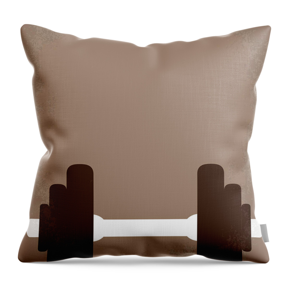 Pumping Throw Pillow featuring the digital art No707 My Pumping Iron minimal movie poster by Chungkong Art