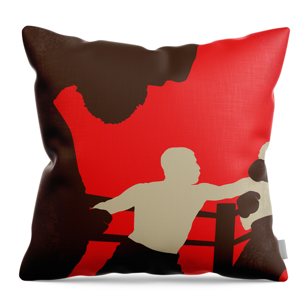 Southpaw Throw Pillow featuring the digital art No723 My Southpaw minimal movie poster by Chungkong Art