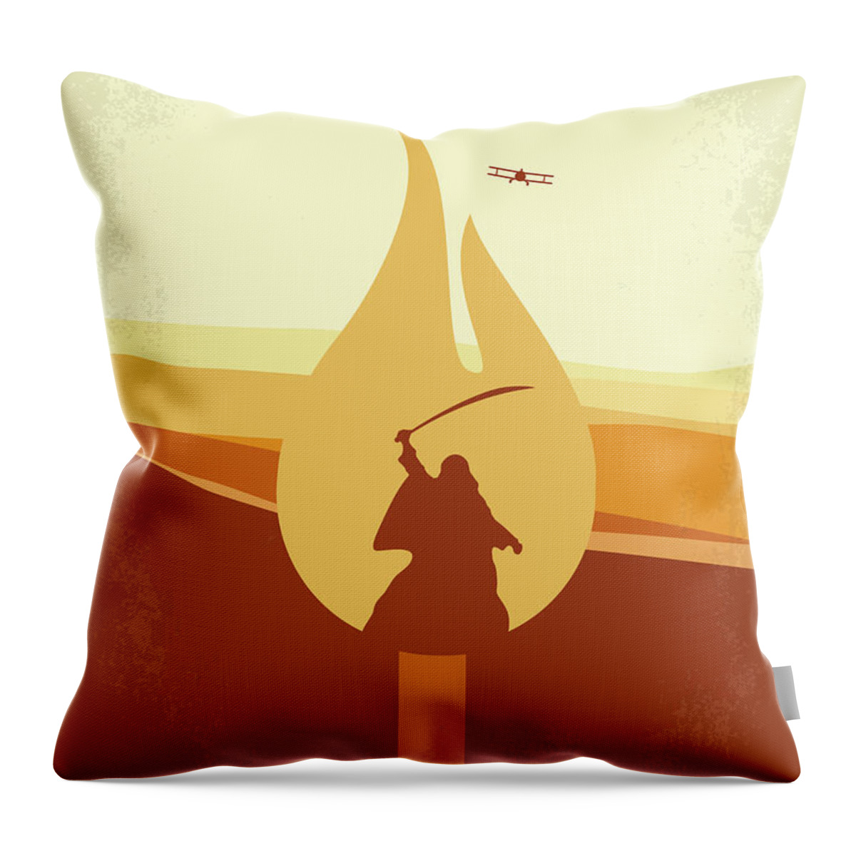 Lawrence Of Arabia Throw Pillow featuring the digital art No772 My Lawrence of Arabia minimal movie poster by Chungkong Art