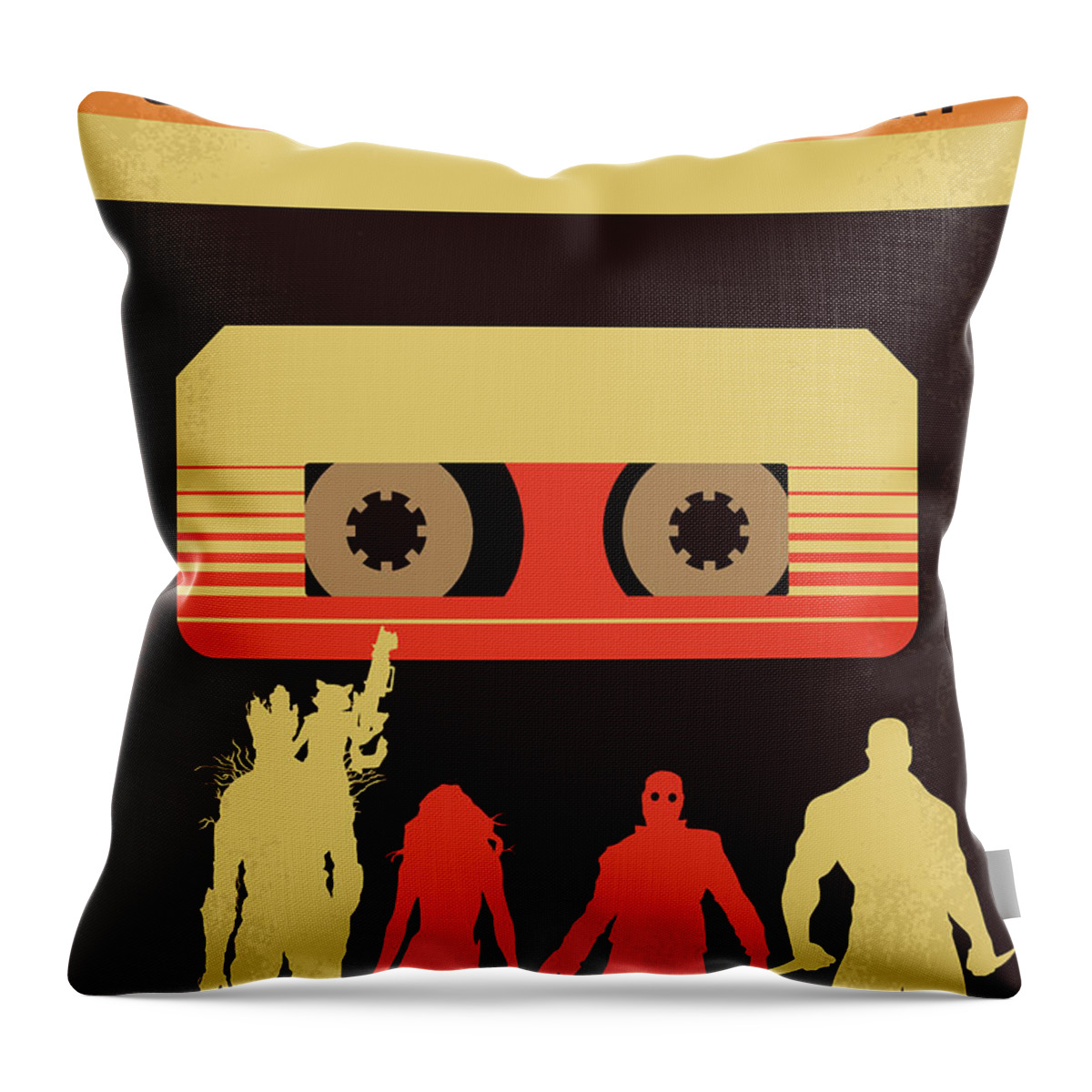 Guardians Of The Galaxy Throw Pillow featuring the digital art No812 My GUARDIANS OF THE GALAXY minimal movie poster by Chungkong Art