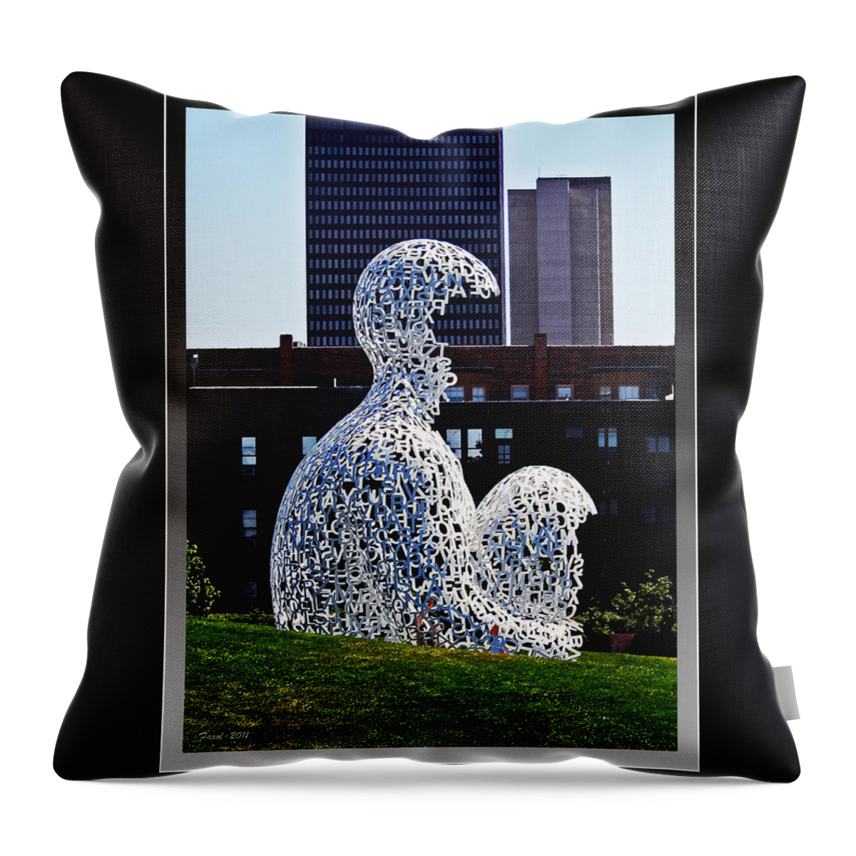 Nomade Throw Pillow featuring the photograph Nomade in Des Moines by Farol Tomson