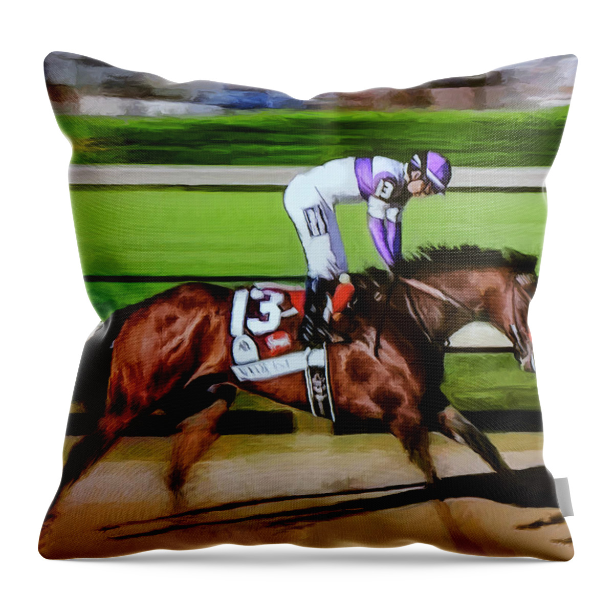 Nyquist Throw Pillow featuring the painting Nyquist 2 by Rick Mosher