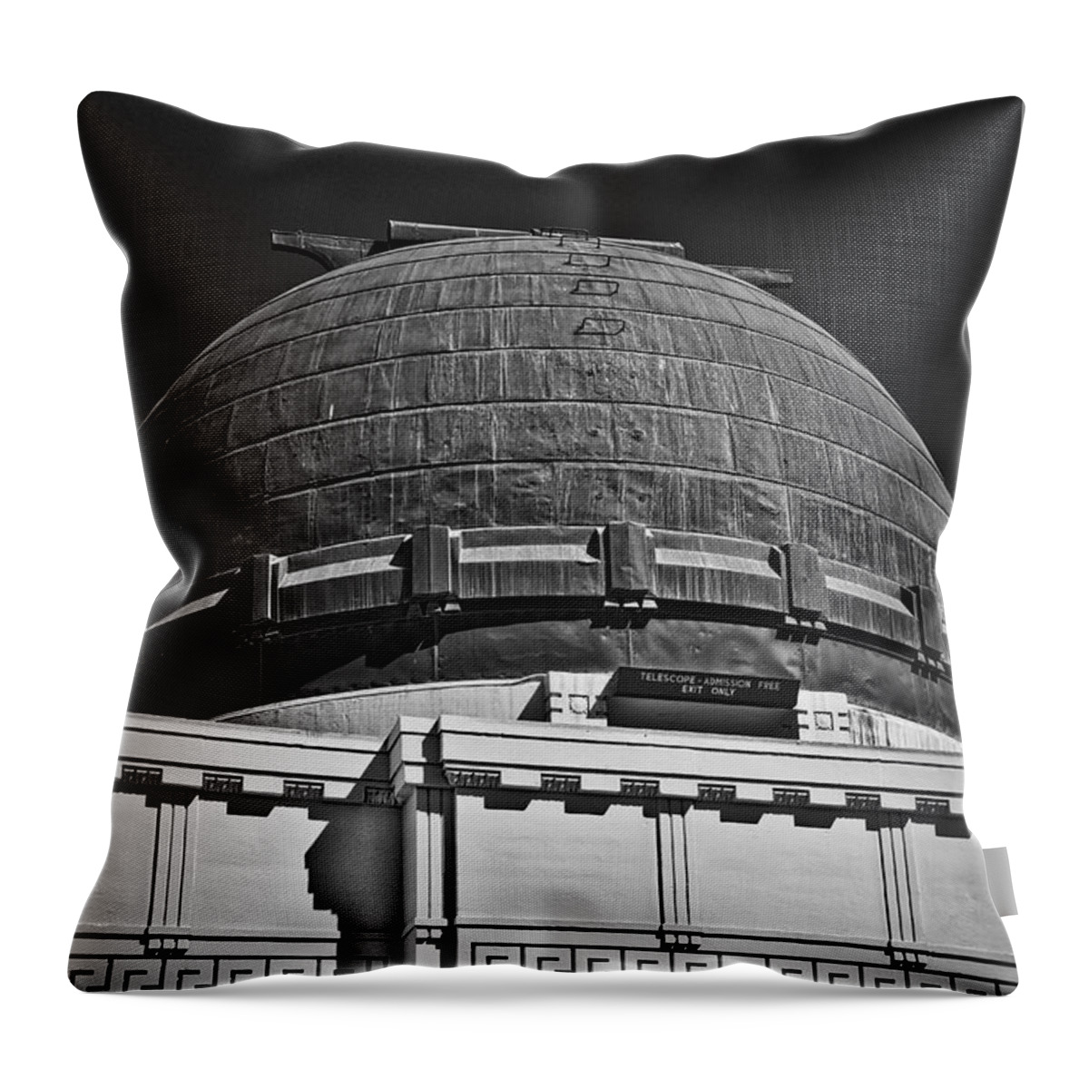 Griffith-park Throw Pillow featuring the photograph Observatory In Art Deco by Kirt Tisdale
