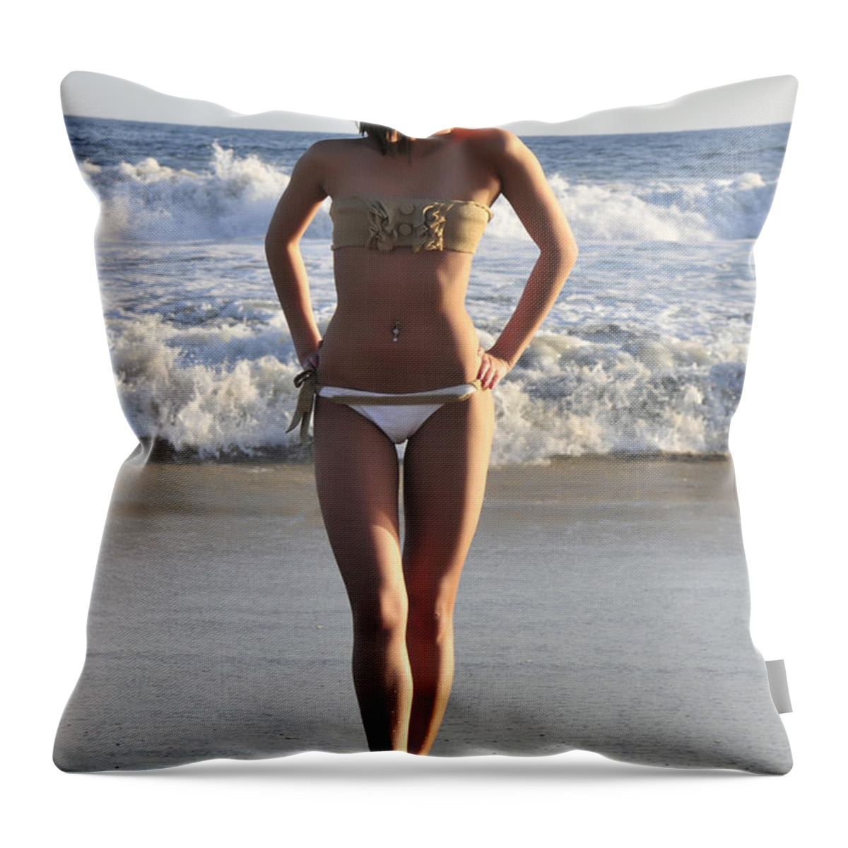 Glamour Photographs Throw Pillow featuring the photograph Observing by Robert WK Clark