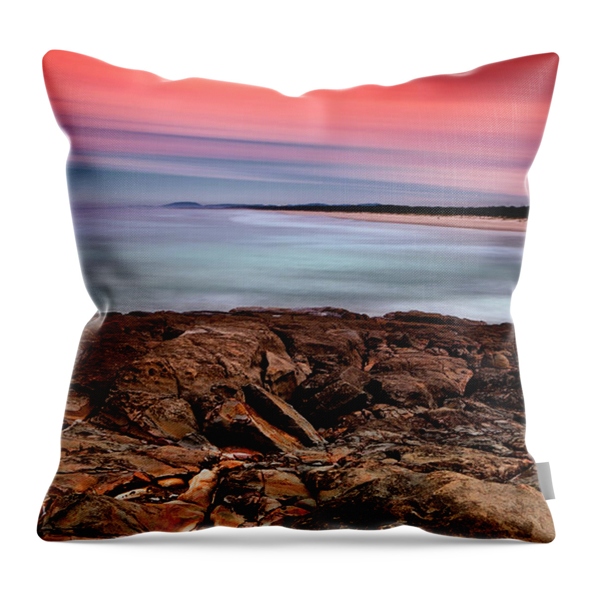 Seascape Photography Throw Pillow featuring the photograph Ocean beauty 6666 by Kevin Chippindall