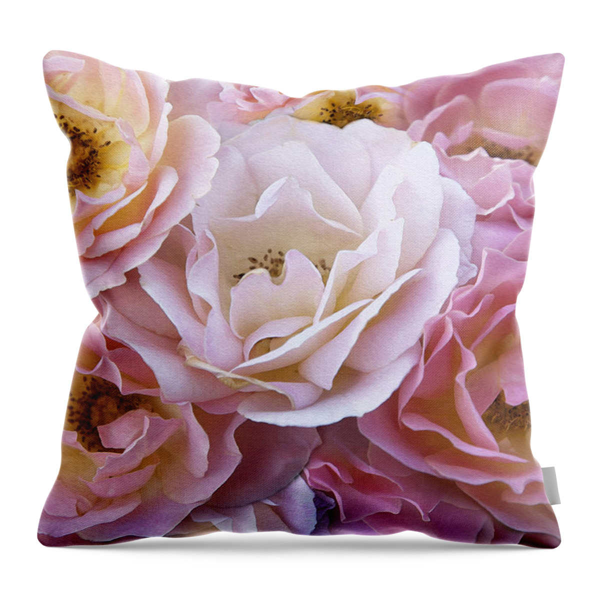 Digital Roses Throw Pillow featuring the photograph Oh Glory Me by Theresa Tahara