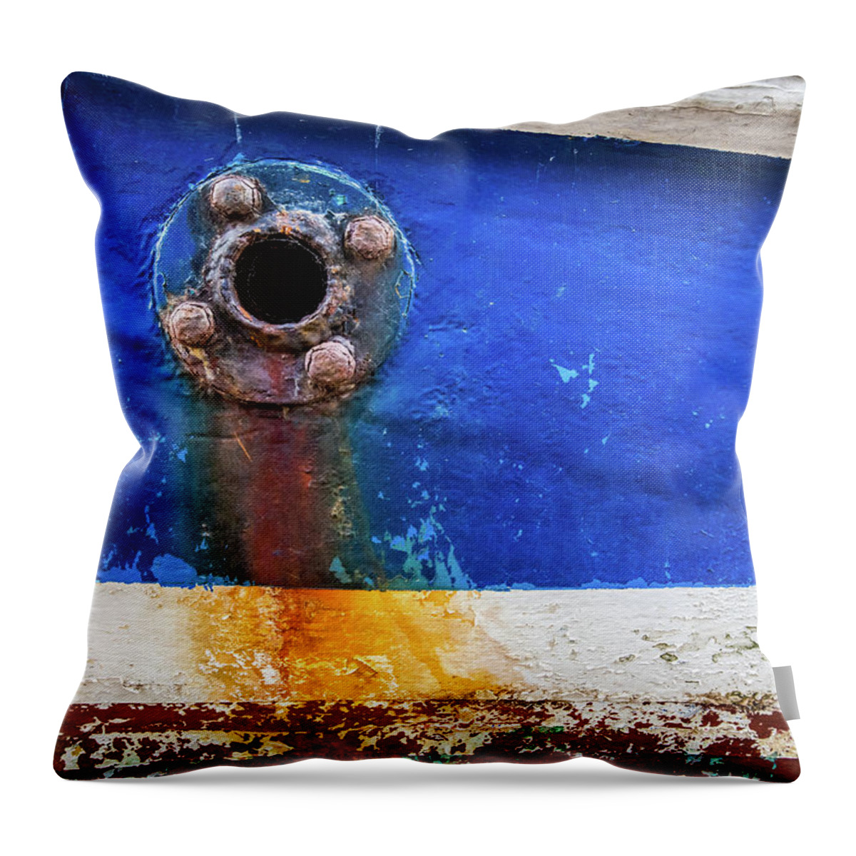 Boat Throw Pillow featuring the photograph Old boat by Nigel R Bell