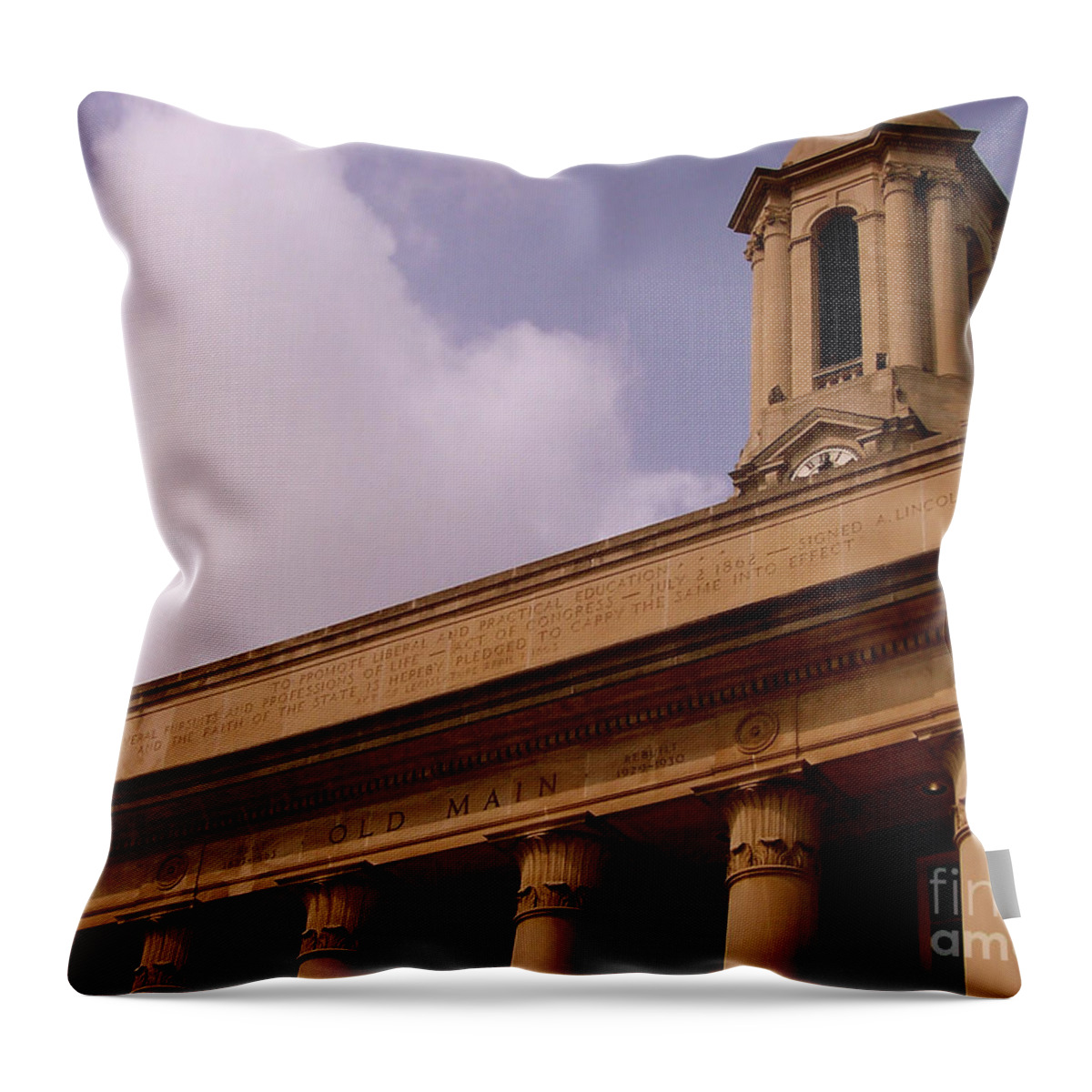 old Main Throw Pillow featuring the photograph Old Main by Mark Ali