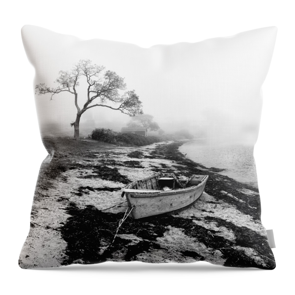 Boat Throw Pillow featuring the photograph Old rowing boat by Jane Rix