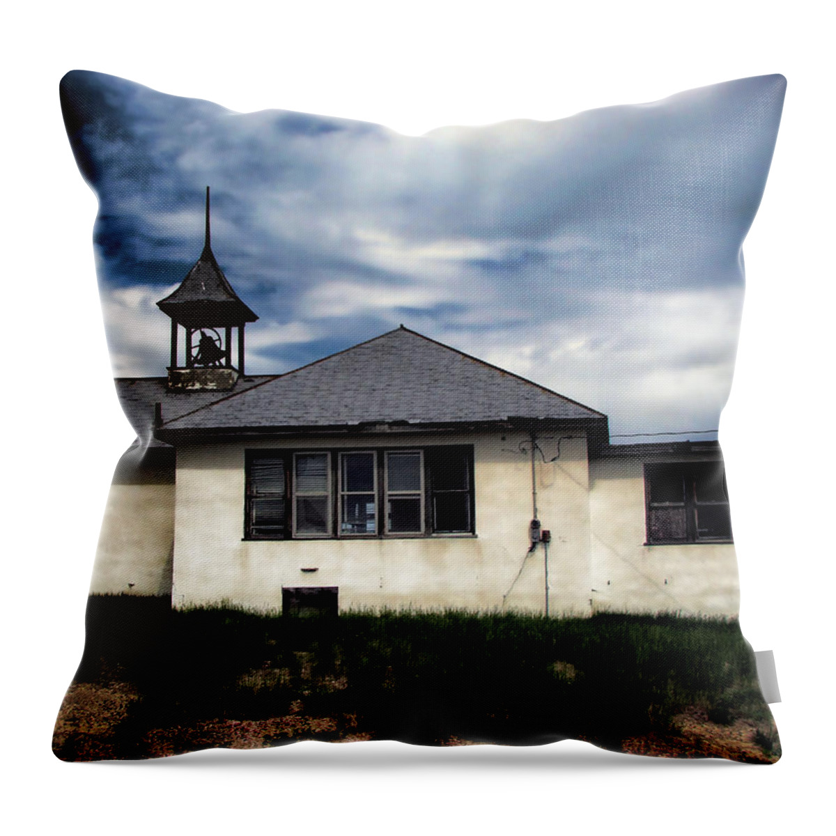 Schoolhouse Throw Pillow featuring the photograph Old Schoolhouse 3 by Cathy Anderson