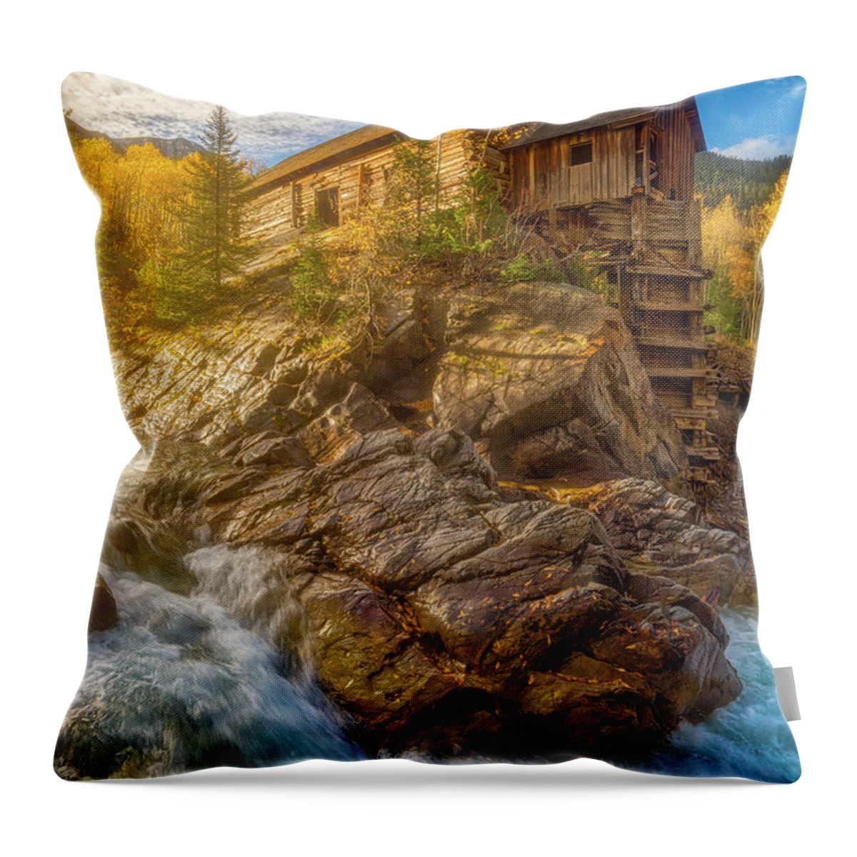 Sunrise Throw Pillow featuring the photograph Old Sunrise along the River by Darren White