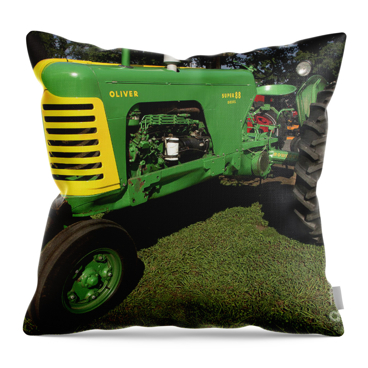 Tractor Throw Pillow featuring the photograph Oliver Super 88 by Mike Eingle