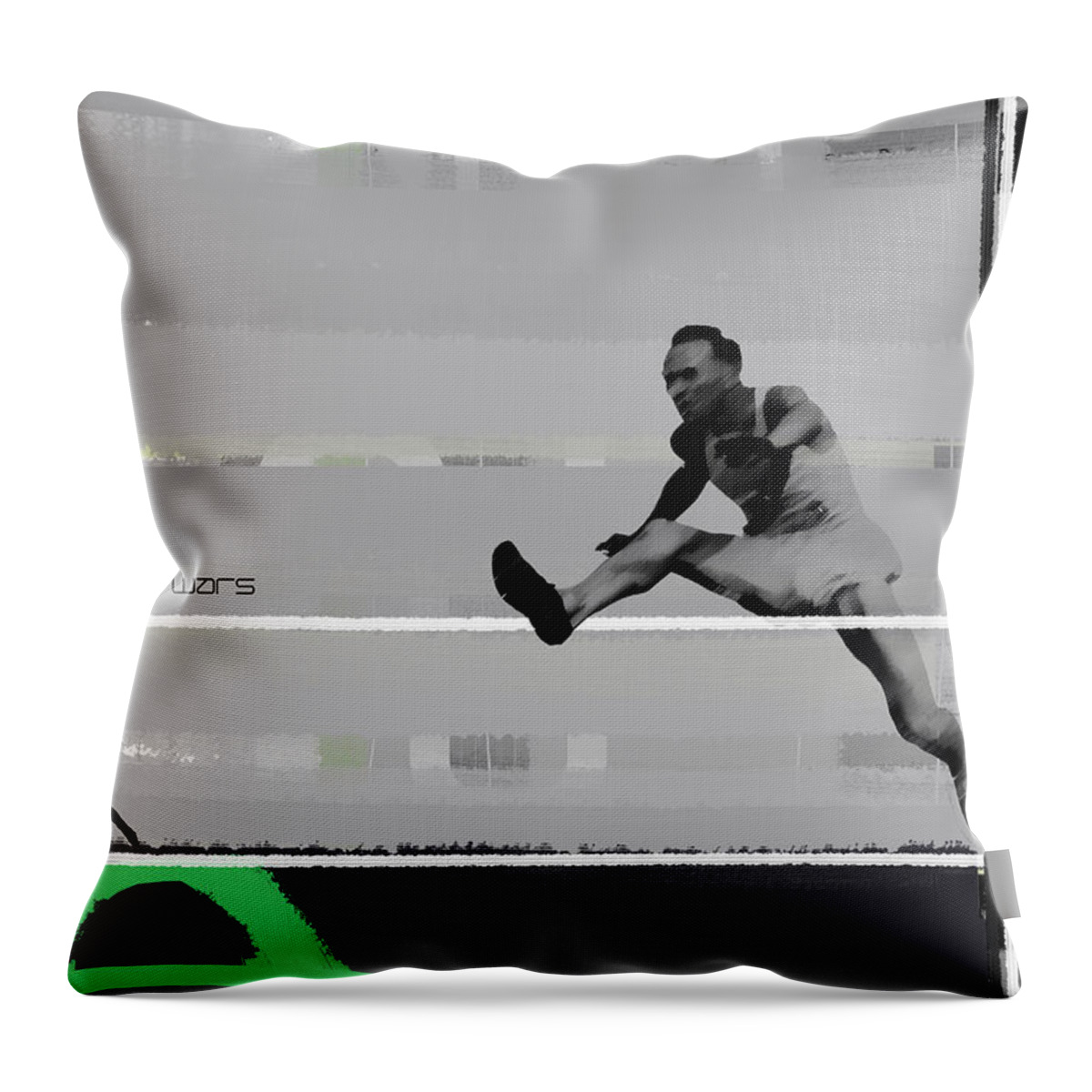 Olympics Throw Pillow featuring the painting Olympic Wars by Naxart Studio