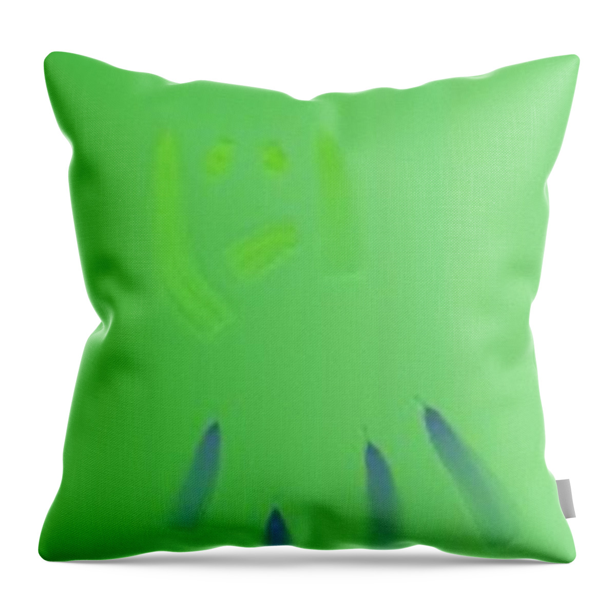 Little Man Throw Pillow featuring the painting Omino by Matteo TOTARO
