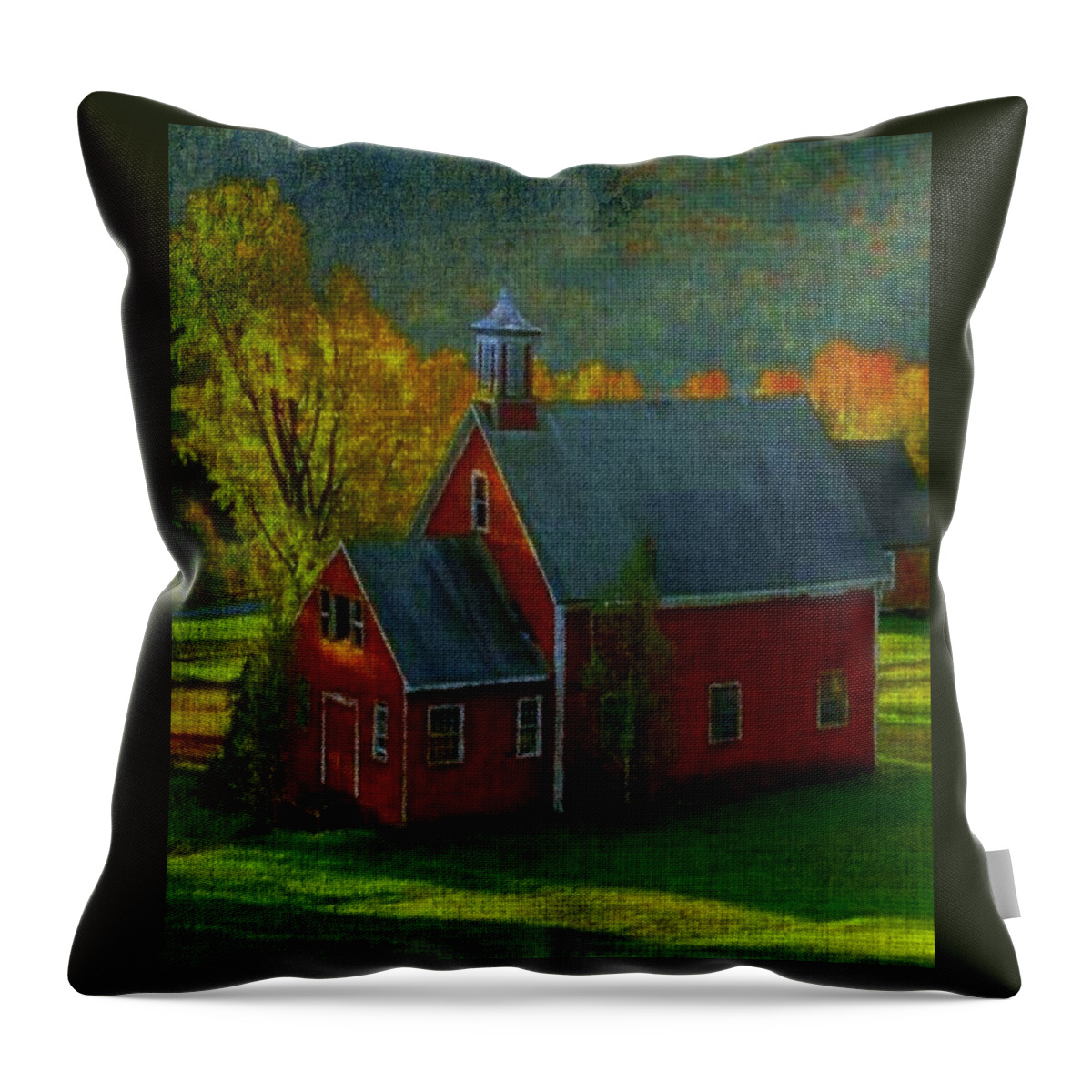 Farm Throw Pillow featuring the photograph On the Farm by Digital Art Cafe