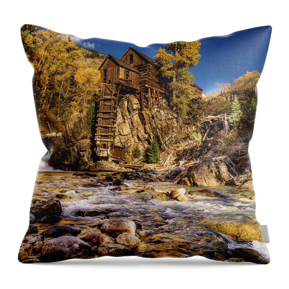 Crystal Throw Pillow featuring the photograph On the Rocks by Chuck Rasco Photography