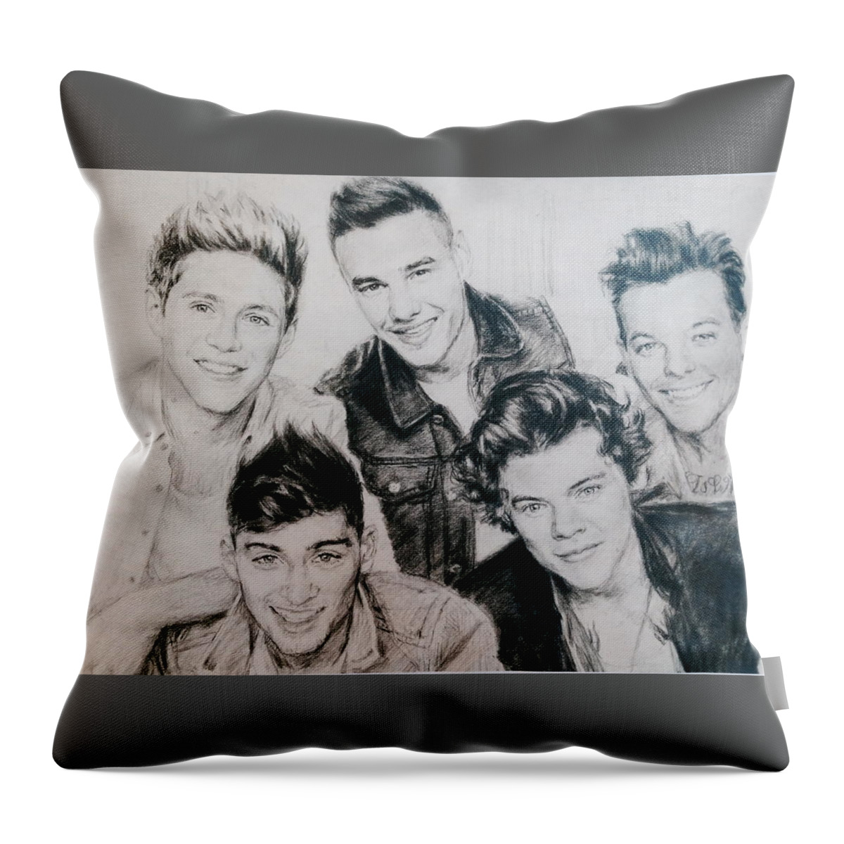 One Direction Throw Pillow by Matthew Haggenmiller - Pixels