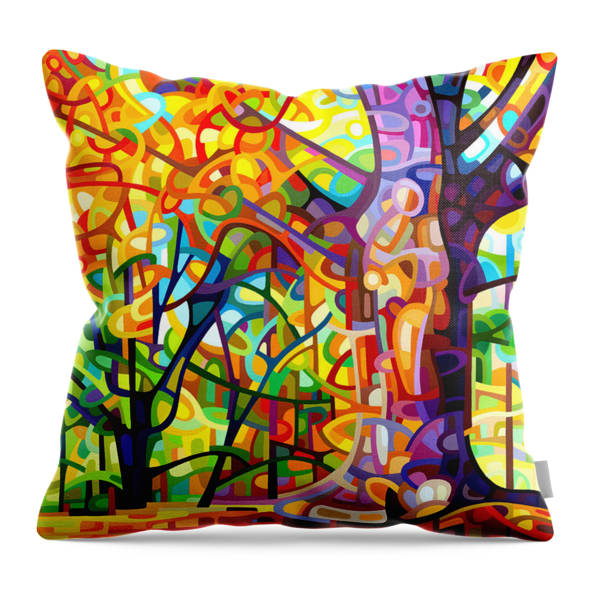 Fine Art Throw Pillow featuring the painting One Fine Day by Mandy Budan