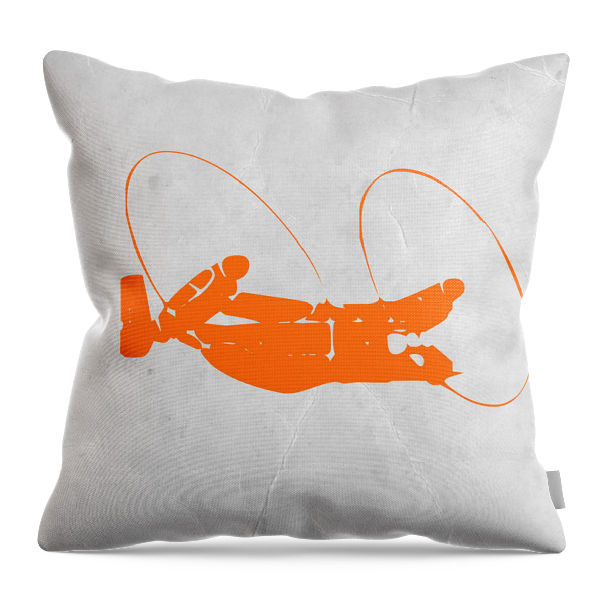 Plane Throw Pillow featuring the photograph Orange Plane by Naxart Studio