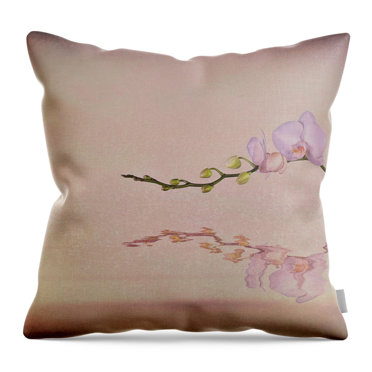 Art Throw Pillow featuring the photograph Orchid Blooms and Buds by Tom Mc Nemar
