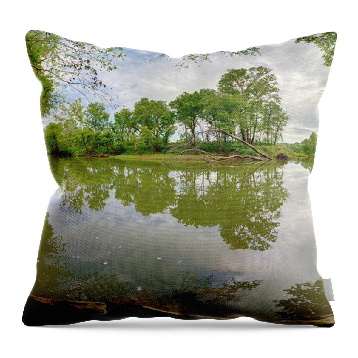 Kayak Throw Pillow featuring the photograph Osage Fork by Robert Charity