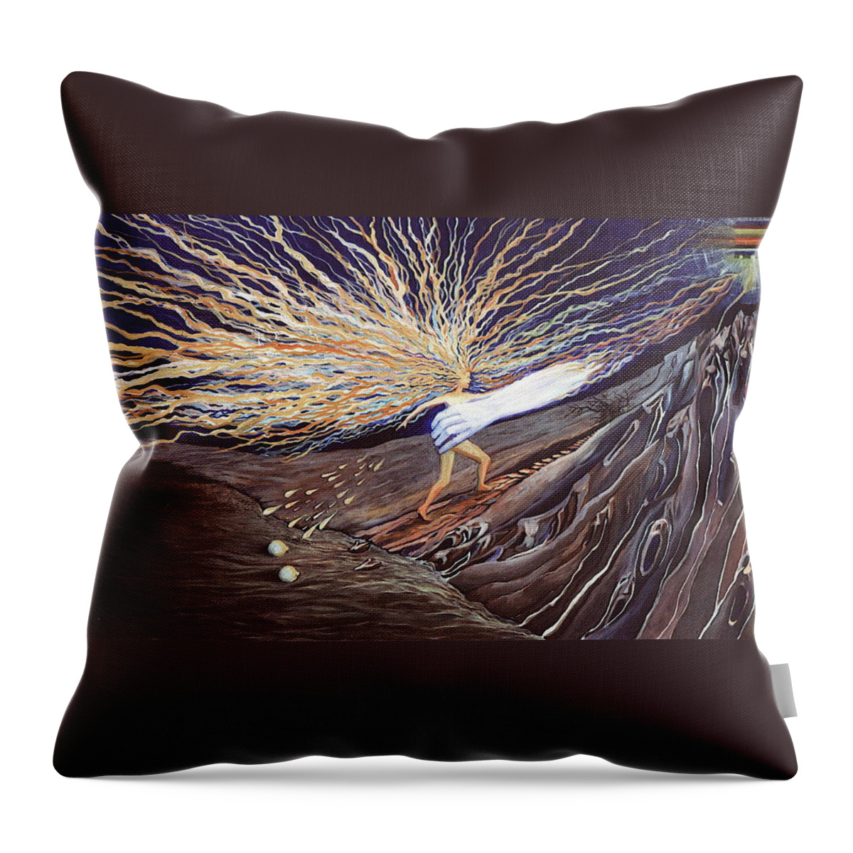 Christian Throw Pillow featuring the painting Out of the Miry Clay by Jeanette Jarmon