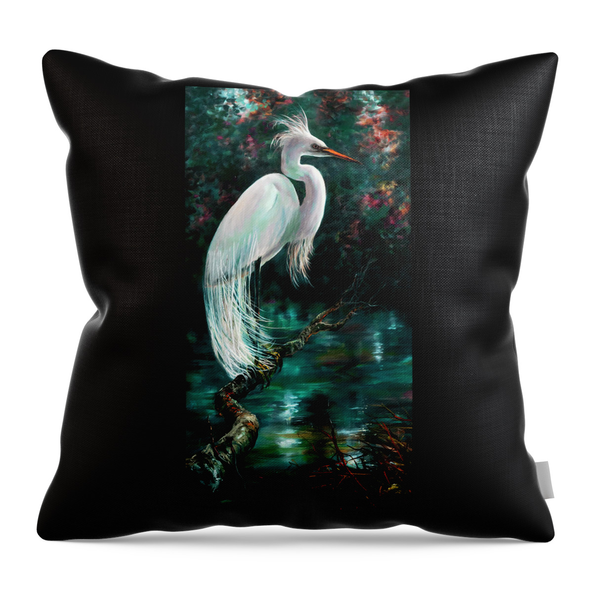 Nature Throw Pillow featuring the painting Out On A Limb by Lynne Pittard