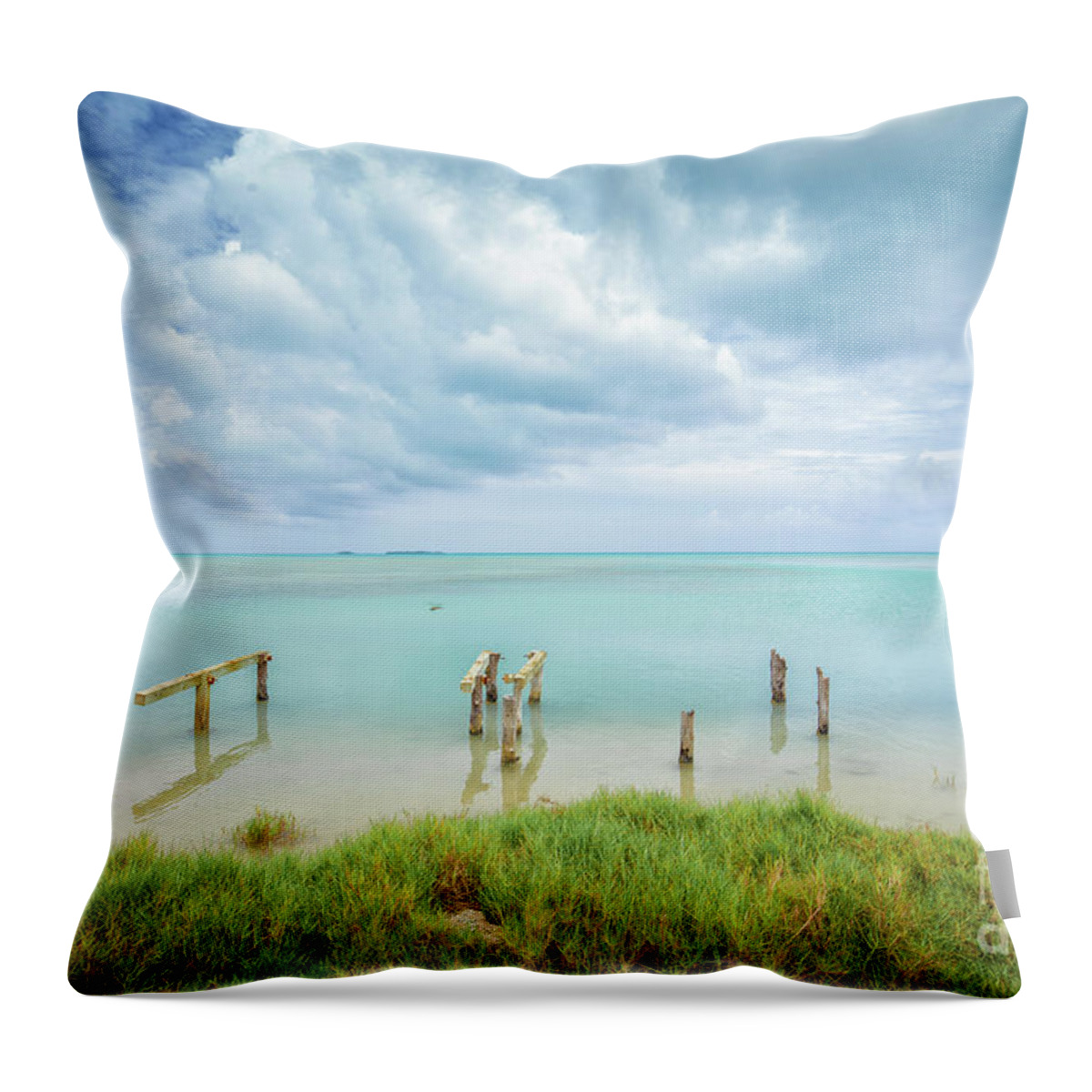 Ocean Throw Pillow featuring the photograph Paddleboard Hitching Post by Becqi Sherman