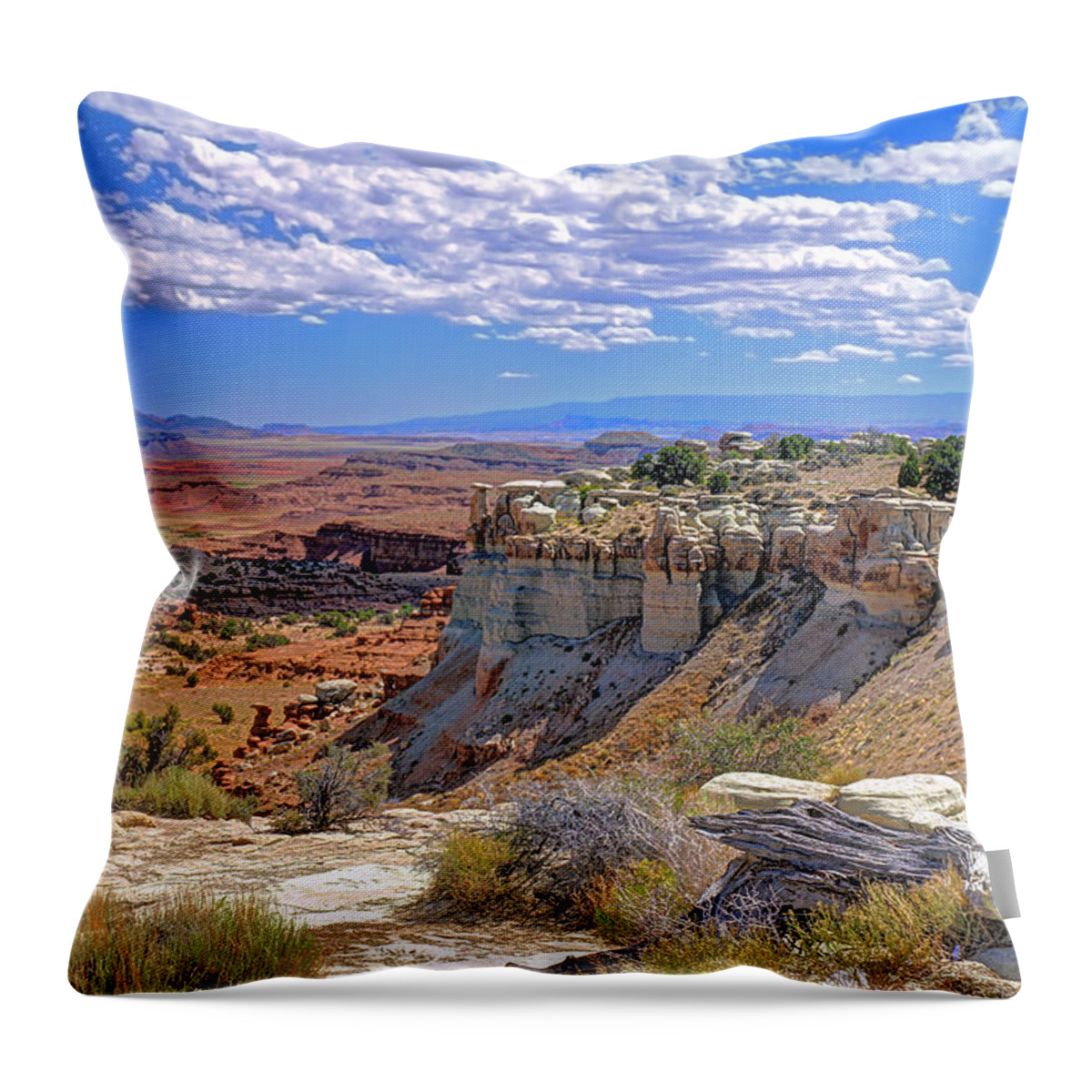Utah Throw Pillow featuring the photograph Painted Desert of Utah by Peter Kennett