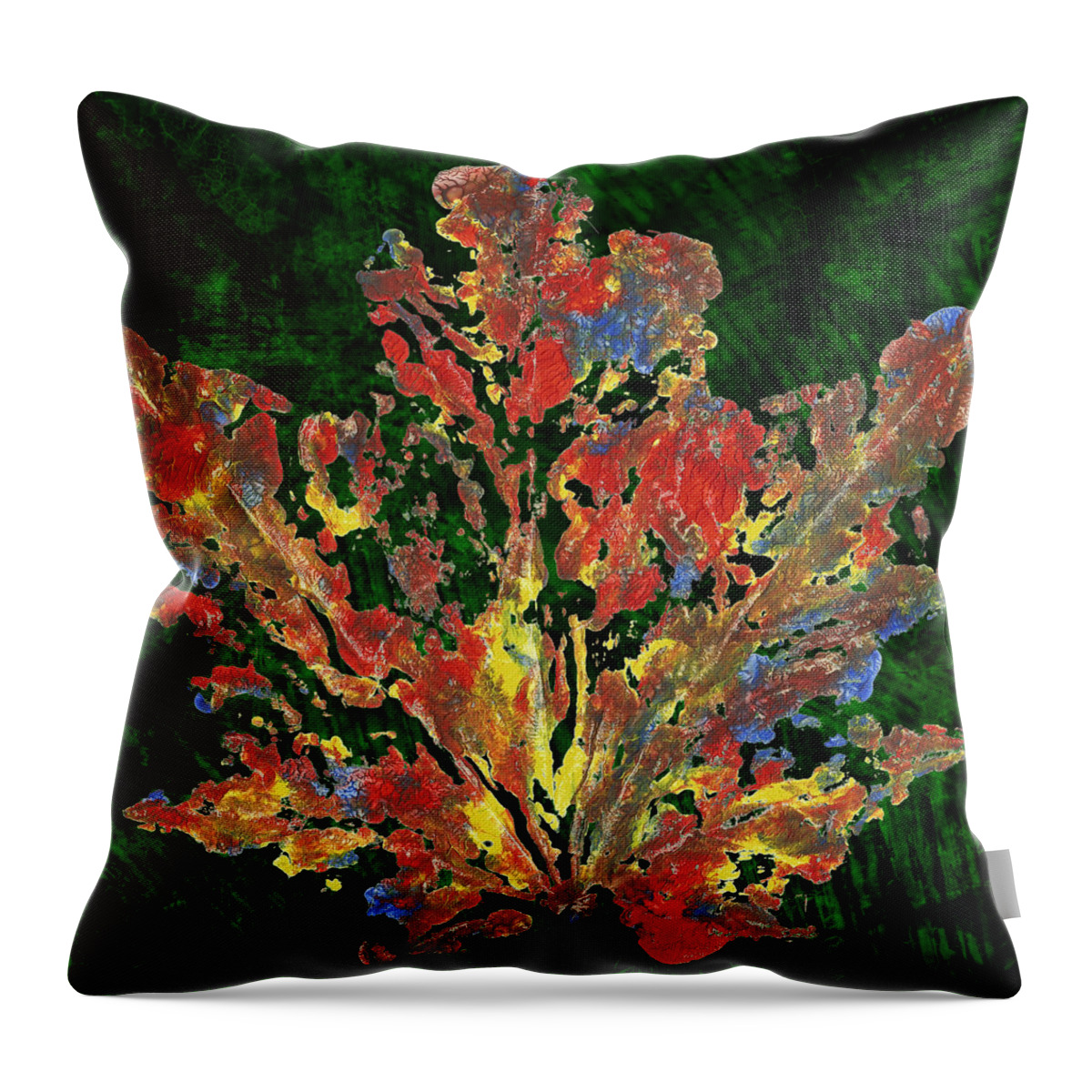 Autumn Throw Pillow featuring the painting Painted Nature 1 by Sami Tiainen