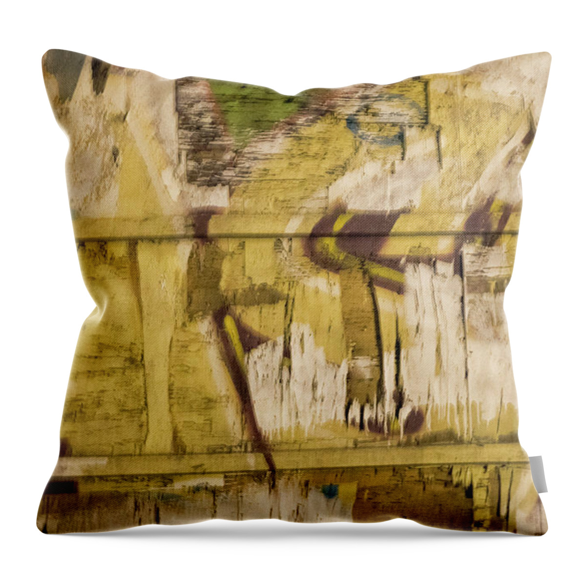 Peeling Paint Throw Pillow featuring the photograph Panamanian Texture No.2 by Jessica Levant