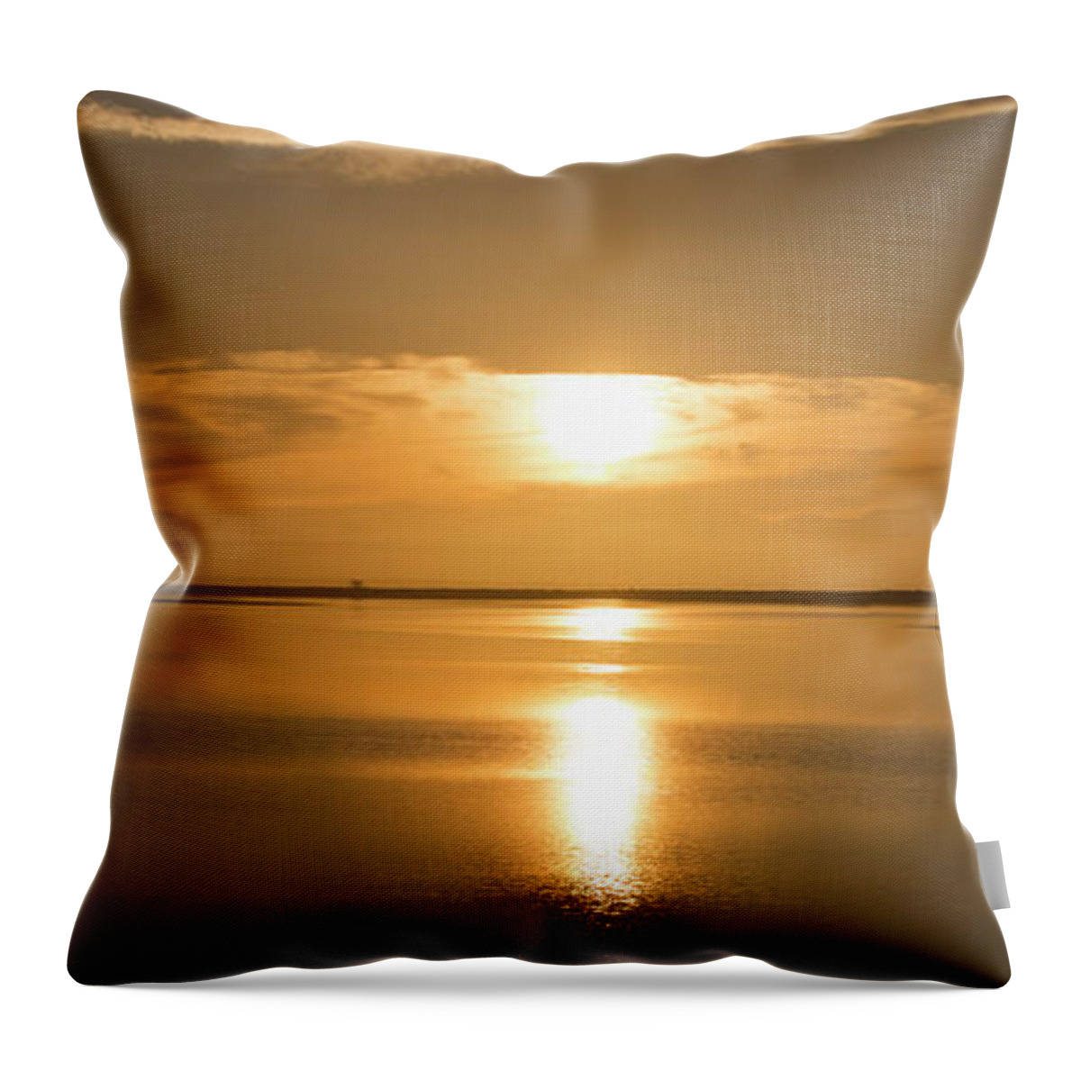 Tasman Bay Throw Pillow featuring the photograph Panorama of sunset at Tasman Bay by Sheila Smart Fine Art Photography