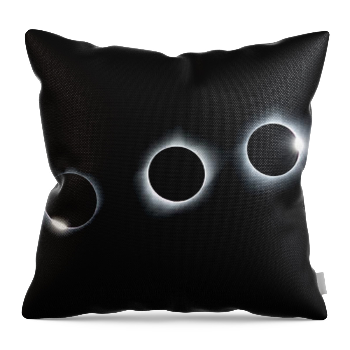 Eclipse Throw Pillow featuring the photograph Panorama of the Great American Eclipse by Tony Hake