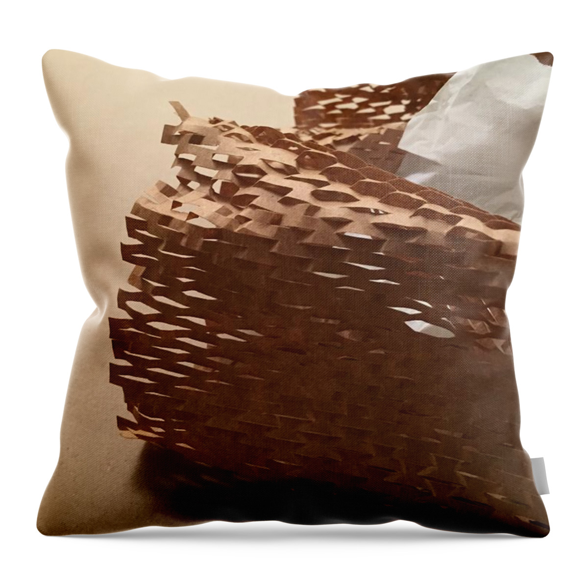 Color Texture Pattern Light Throw Pillow featuring the photograph Paper Series 1-7 by J Doyne Miller