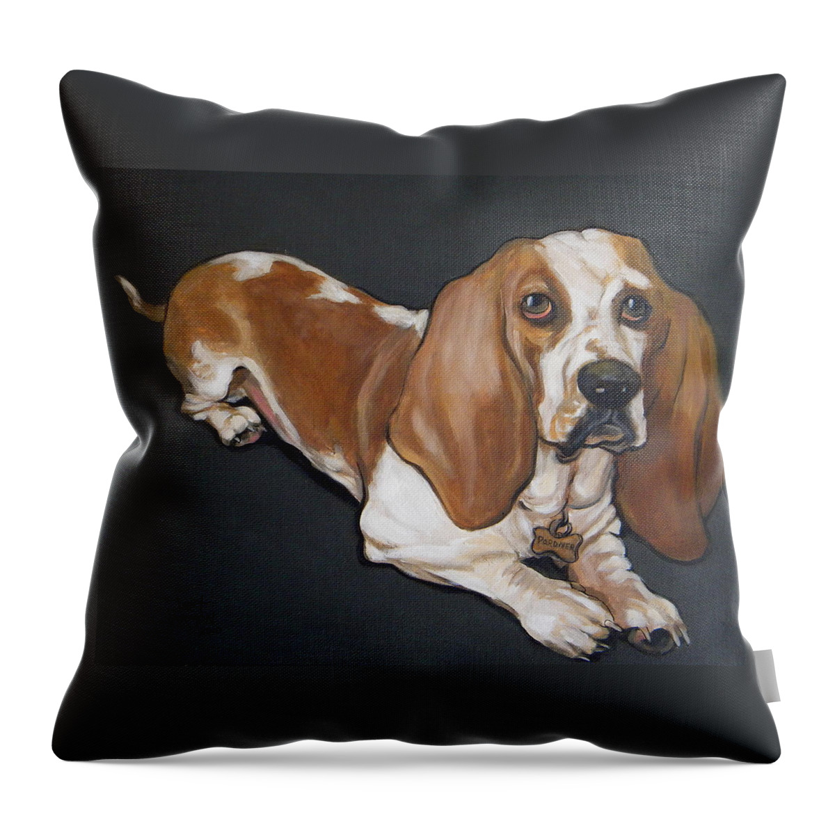 Animals Throw Pillow featuring the painting Pardner by Jeanette Jarmon