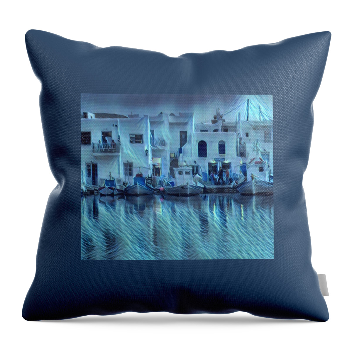 Colette Throw Pillow featuring the photograph Paros Island Beauty Greece by Colette V Hera Guggenheim