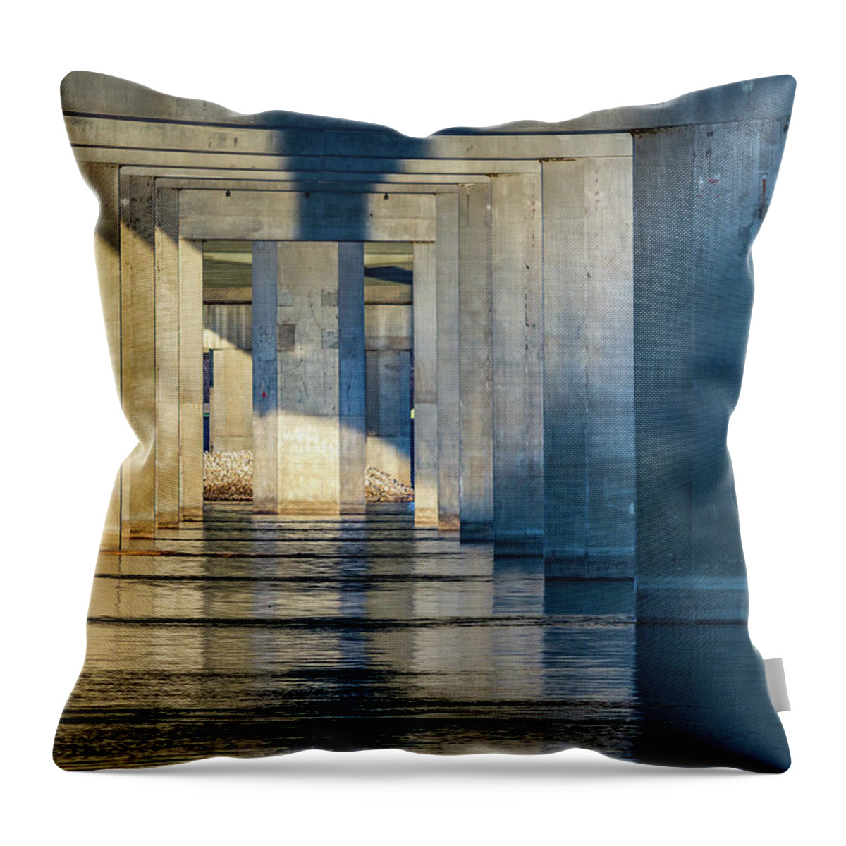 Clark Bridge Throw Pillow featuring the photograph Passages by Holly Ross