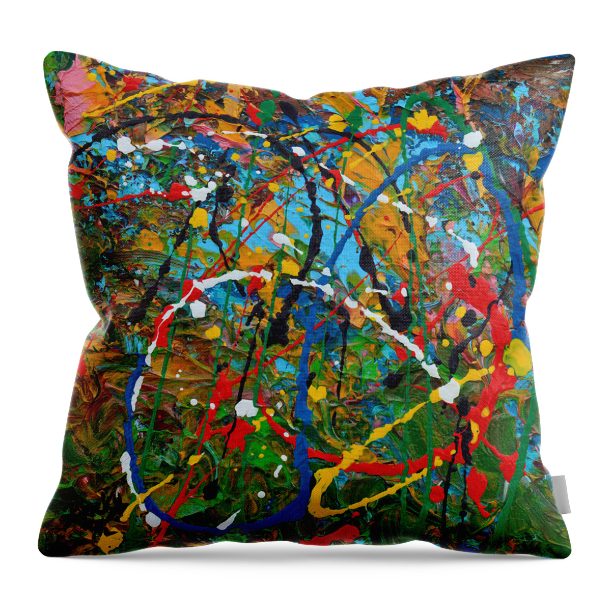 Modern Throw Pillow featuring the painting Passionate Moments by Donna Blackhall