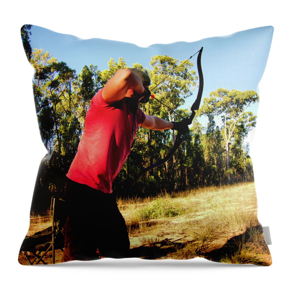 Portrait Throw Pillow featuring the photograph Paul bow 6 by Michael Blaine