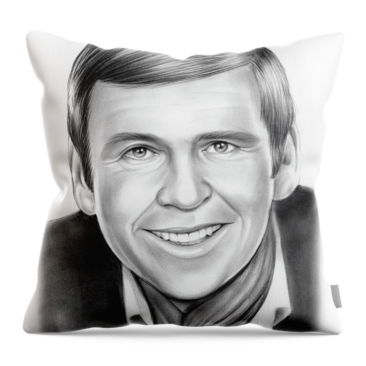 Paul Lynde Throw Pillow featuring the drawing Paul Lynde by Greg Joens