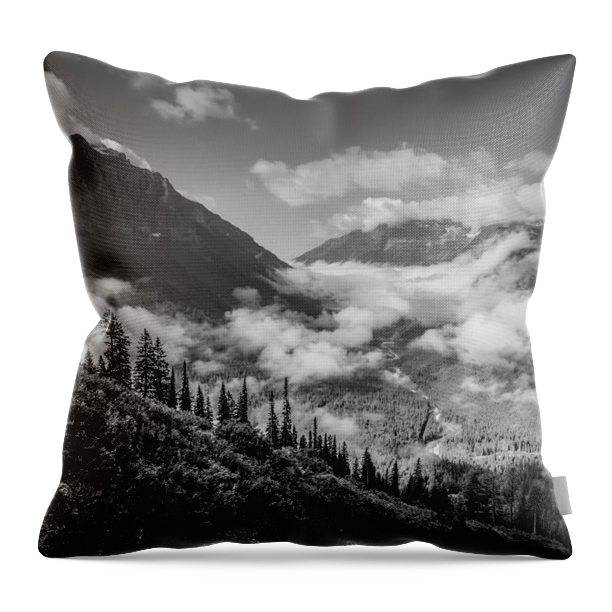 Glacier National Park Throw Pillow featuring the photograph Pause to Wonder by Adam Mateo Fierro