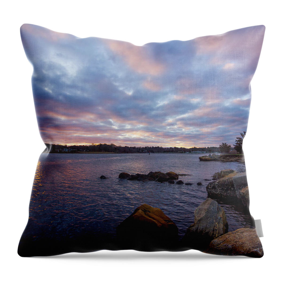 Pawcatuck Throw Pillow featuring the photograph Pawcatuck River Sunrise by Kirkodd Photography Of New England