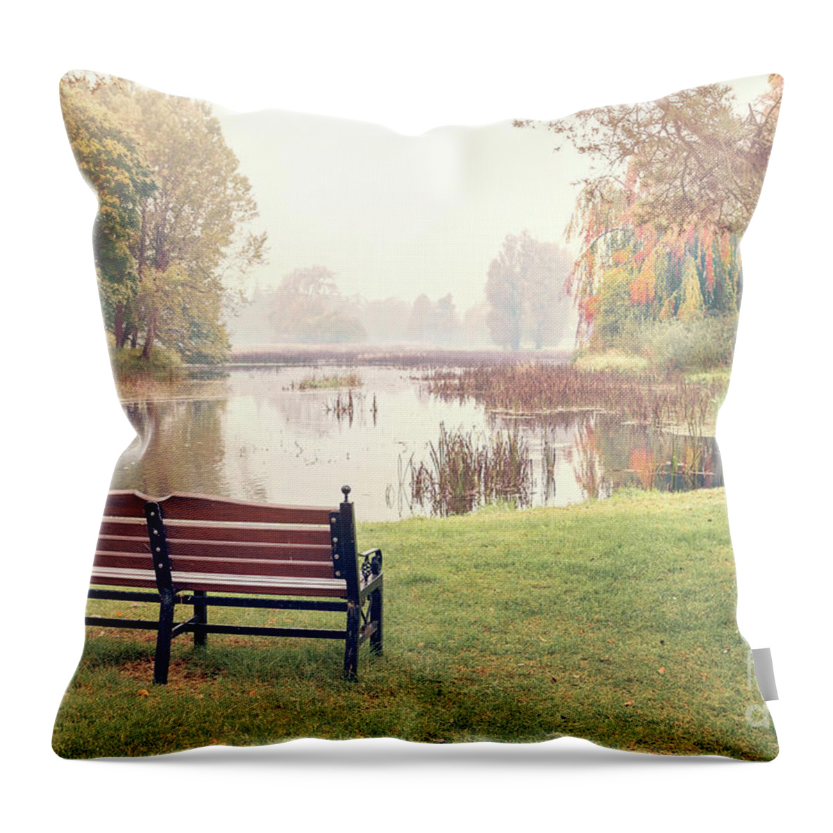 Kremsdorf Throw Pillow featuring the photograph Peace Of Autumn by Evelina Kremsdorf