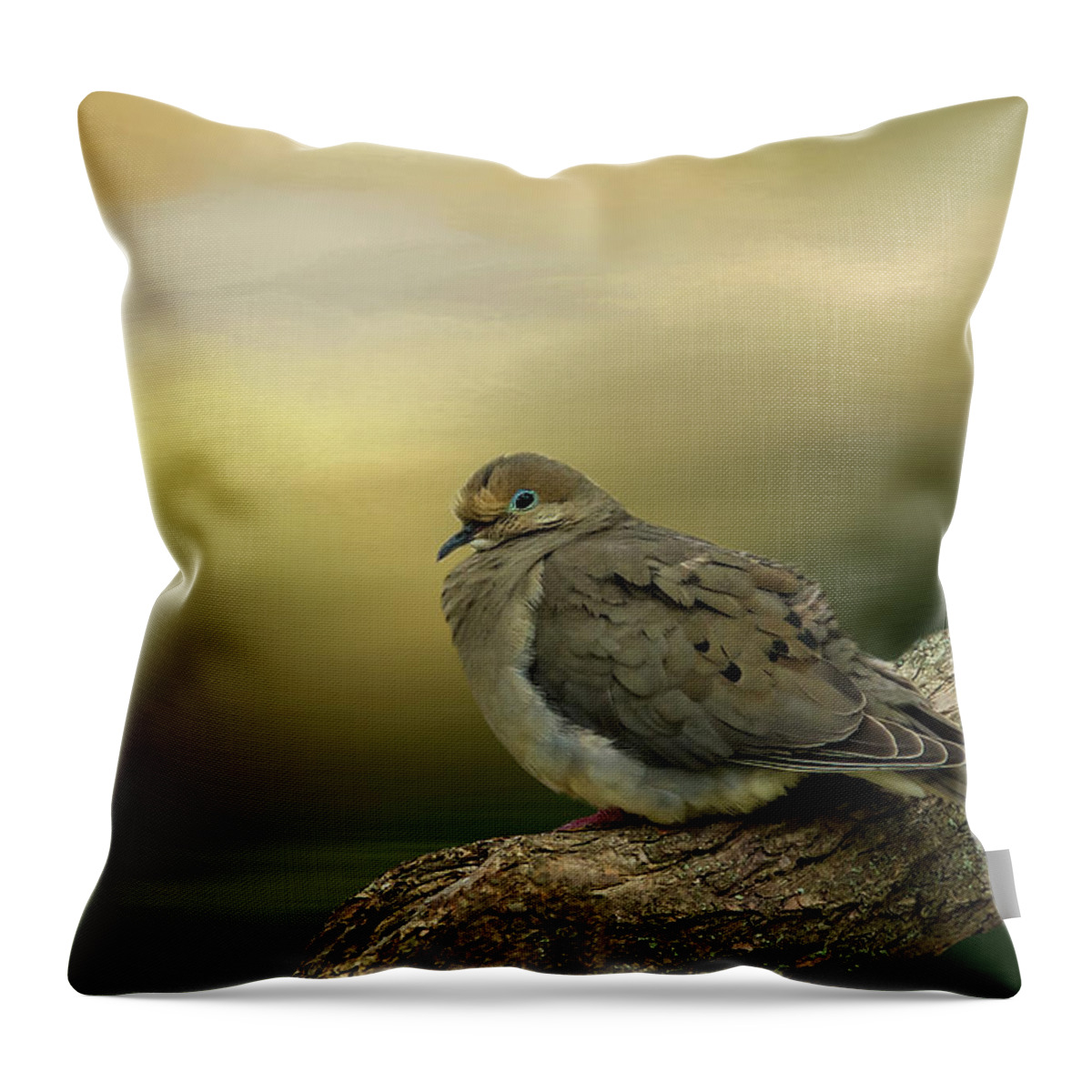 Dove Throw Pillow featuring the photograph Peaceful Dove by Cathy Kovarik