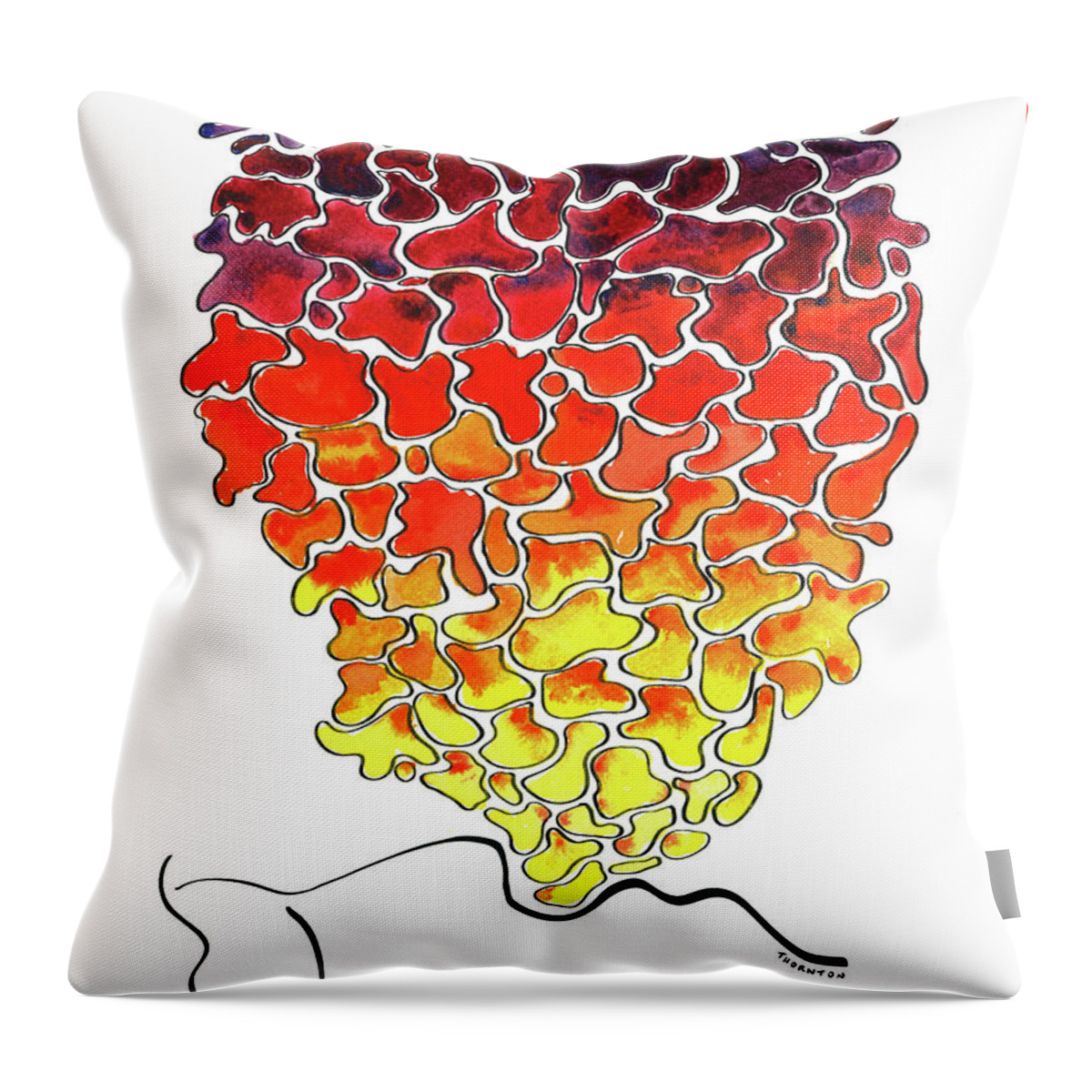 Hawaii Throw Pillow featuring the painting Pele Dreams by Diane Thornton
